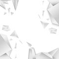 Crystal pattern vector white and gray gradient polygonan art background Royalty Free Stock Photo