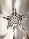 Crystal pentagon on white