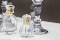 Crystal Perfume Bottle on  Dressing Table Royalty Free Stock Photo