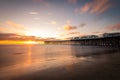 Crystal Pier Cottages Pacific Beach San Diego California sunset Royalty Free Stock Photo