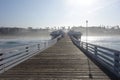 Crystal Pier in the Morning, San Diego, CA backlit Royalty Free Stock Photo