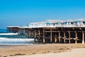 Crystal Pier in Pacific Beach, Fishing and Vacation Cottages Royalty Free Stock Photo