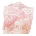 Crystal of pink Beryl Morganite, Vorobievite Royalty Free Stock Photo