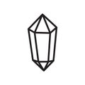 crystal prism icon Outline vector for web ui Royalty Free Stock Photo
