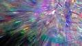 Crystal prism refracting light in vivid rainbow colors. Real rainbow lights leaks
