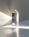 Crystal Prism Refracting Sunlight into a Rainbow Royalty Free Stock Photo