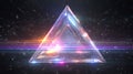 Crystal prism triangle light abstract geometric shape design art background wallpaper graphic element effect Royalty Free Stock Photo