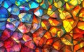 Crystal prismatic mosaic pattern seamless background,stained glass, colorful gradients,mirror
