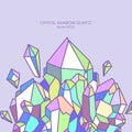 Crystal rainbow quartz in pastel colors Royalty Free Stock Photo