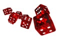 Crystal Red Casino Dices Royalty Free Stock Photo