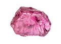 crystal of Rhodolite (pyrope garnet) isolated Royalty Free Stock Photo