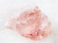 crystal of rose quartz gemstone on white Royalty Free Stock Photo