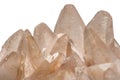 Crystal rose quartz semiprecious macro raw stone