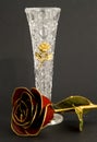 Crystal Rose and Vase Royalty Free Stock Photo