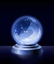 Crystal scrying ball Royalty Free Stock Photo