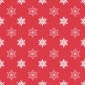 Crystal shape snowflake, christmas decoration seamless pattern Royalty Free Stock Photo