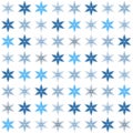 Crystal shape snowflake, christmas decoration seamless pattern Royalty Free Stock Photo