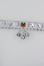 Crystal Silver Alloy fancy Anklet For Girls and woman