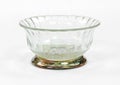 Crystal & Silverplate Bowl Front View Royalty Free Stock Photo