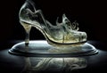 Crystal slipper. AI Generated Royalty Free Stock Photo