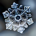 Crystal Snowflake Macro Shot, Made with Generative AI