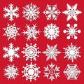 Crystal snowflakes - vector set for designers