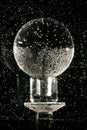 Crystal sphere underwater Royalty Free Stock Photo