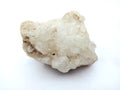 Crystal stone macro mineral surface with white background wallpaper Royalty Free Stock Photo