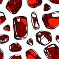 Crystal stone seamless pattern