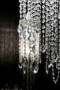 Crystal strass lamp white over black background Royalty Free Stock Photo