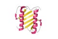 Crystal structure of human interleukin-8 in solution. Ribbons diagram in secondary structure coloring. Scientific