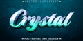 Crystal text effect, editable diamond and glory text style Royalty Free Stock Photo