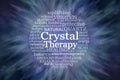 Crystal Therapy Circular Word Cloud Royalty Free Stock Photo