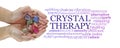 Crystal therapy word cloud on white Royalty Free Stock Photo