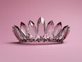 Crystal Tiara on Pink Background Royalty Free Stock Photo