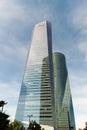 Crystal Tower and Emperor Tower of the Cuatro Torres business area on Paseo de la Castellana in downtown Madrid