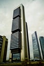 Crystal Tower, skyscraper of Madrid, placed in financial zone ,four modern skyscrapers (Cuatro Torres), Spain