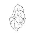 Crystal. Vector cartoon illustration of gemstone. Isolated objects on white
