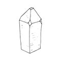 Crystal. Vector cartoon illustration of gemstone. Isolated objects on white