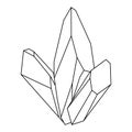 Crystal vector icon design. Esoteric crystals flat icon.