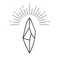 Crystal vector icon design. Esoteric crystals flat icon.