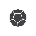 Dodecahedron geometrical figure vector icon