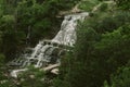 Waterfall deep in the wood. Royalty Free Stock Photo