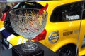 Crystal winner cup with a sports car