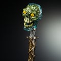 Crystal Zombie Cane: Twisted Characters Commission In Wizardcore Style