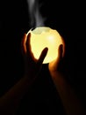 Crystalball-smoke Royalty Free Stock Photo