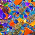 Crystaline Chaos: An abstract representation of chaos, created with sharp crystaline shapes and bold colors5, Generative AI