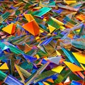 Crystaline Chaos: An abstract representation of chaos, created with sharp crystaline shapes and bold colors2, Generative AI