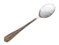 Crystalline erythritol in silver teaspoon cutout