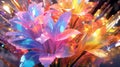 crystalline iridescent flower Royalty Free Stock Photo